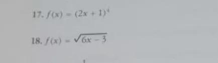 Derive the following functionsa) (2x+1)⁴b) f(x) = √(6x + 3)-example-1