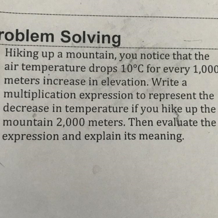 The expression to represent the decrease in temperature then the explanation and it-example-1