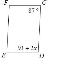 Solve for [x]. Each figure is a parallelogram.-example-1