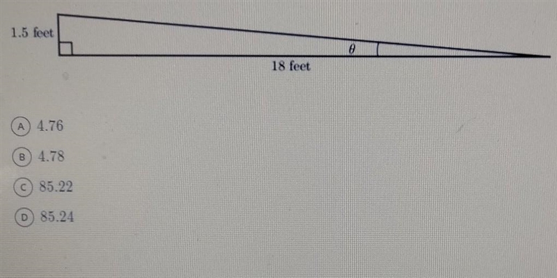 A wheelchair ramp is built so that it spans a horizontal length of 18 feet and a vertical-example-1