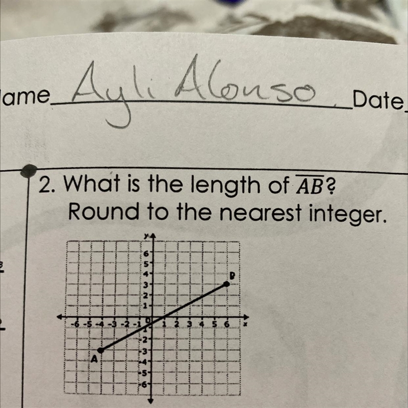 2. What is the length of AB?Round to the nearest integer-example-1