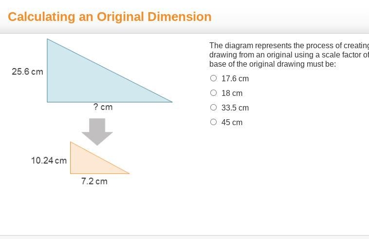 A triangle has a base of 7.2 centimeters and height of 10.24 centimeters. A large-example-1