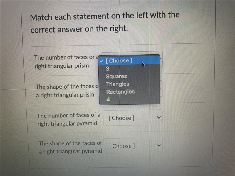 Question is down below. The drop down menu is the same for each of them.-example-1