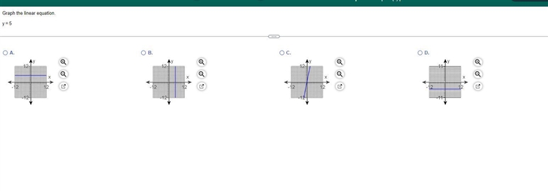 Graph the linear equation. y=5-example-1