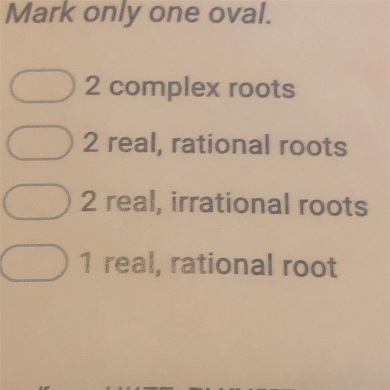 Use the value of the discriminant to determine the number and type of roots for each-example-1