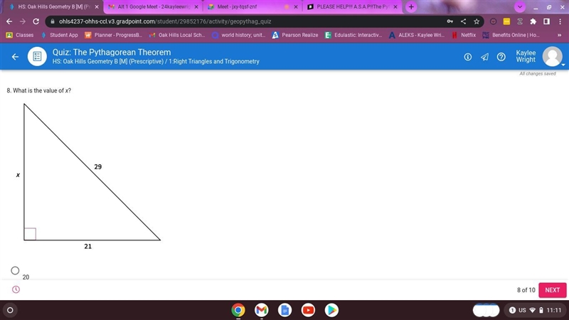 What is the value of x? 1. 20 2. 17 3. 28 4. 36-example-1