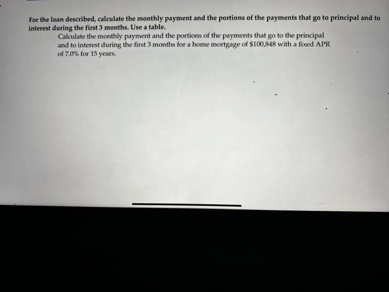 Calculate the monthly payment and the portions of the payments that go to the principaland-example-1