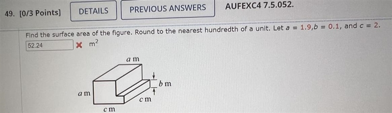 Find the surface area of the figure. Round to the nearest hundredth of a unit. Let-example-1