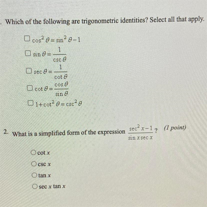 First question, thanks. I believe there should be 3 answers-example-1