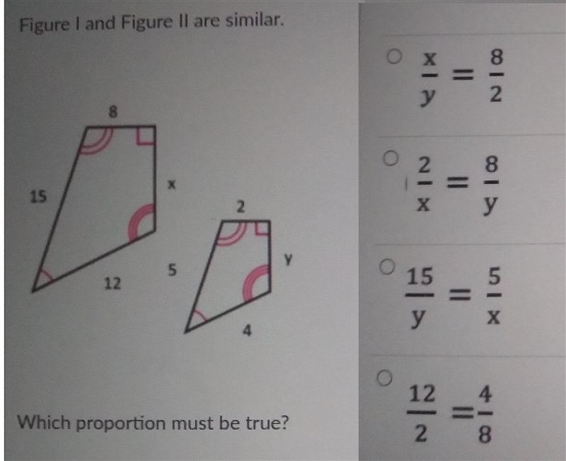 Figure I and Figure Il are similar Which proportion must be true?-example-1