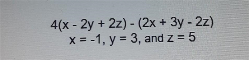 Evaluate this problem using the values shown and simplify if possible.-example-1