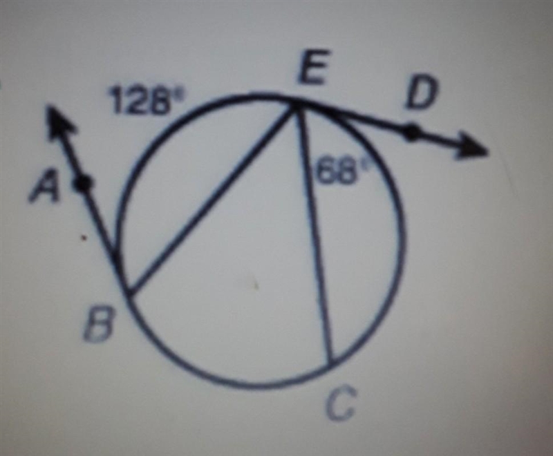 Find the value of. abe, bec, and the minor arc ec-example-1