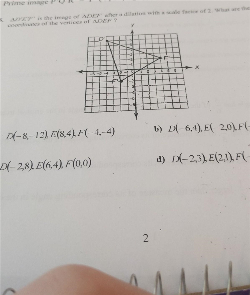 the missing parts in the photo for answer B and D are "B-. F(-4,-4)". &quot-example-1