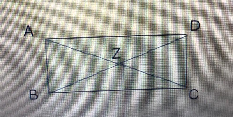 The diagonals of rectangle ABCD intersect at point Z. DZ = x + 6 and AO = 5x + 3 A-example-1