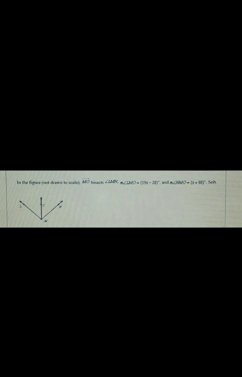 How do i do disss.. they are asking me to solve for x and angle LMN-example-1