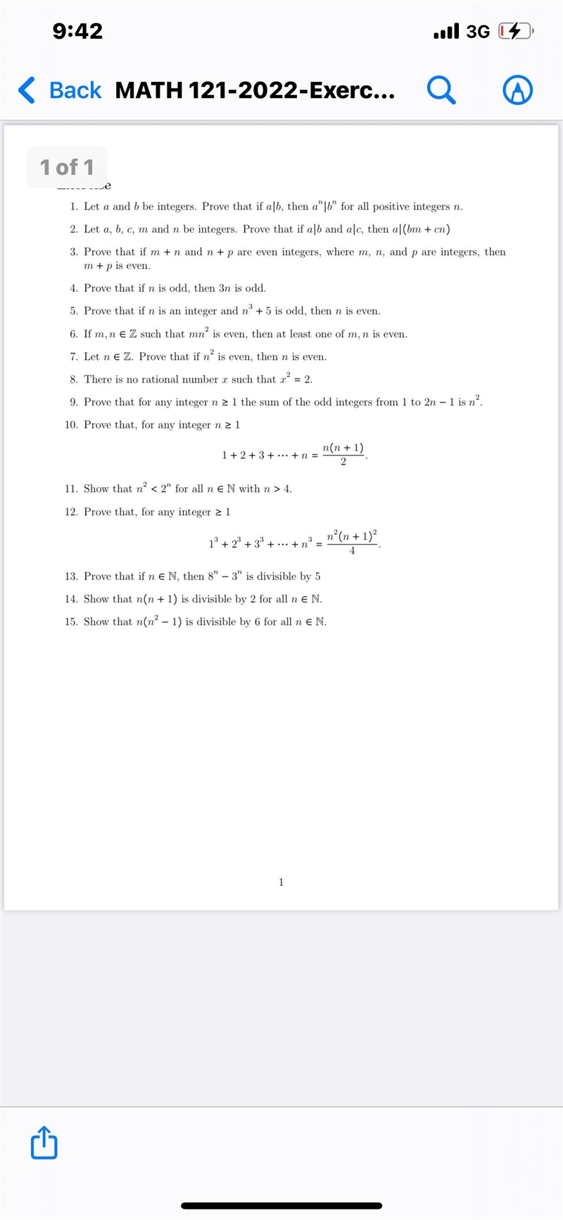 1. Let a and b be integers. Prove that if a|b, then a”|6" for all positive integers-example-1