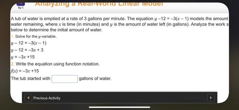 How many gallons did the tub start with?-example-1