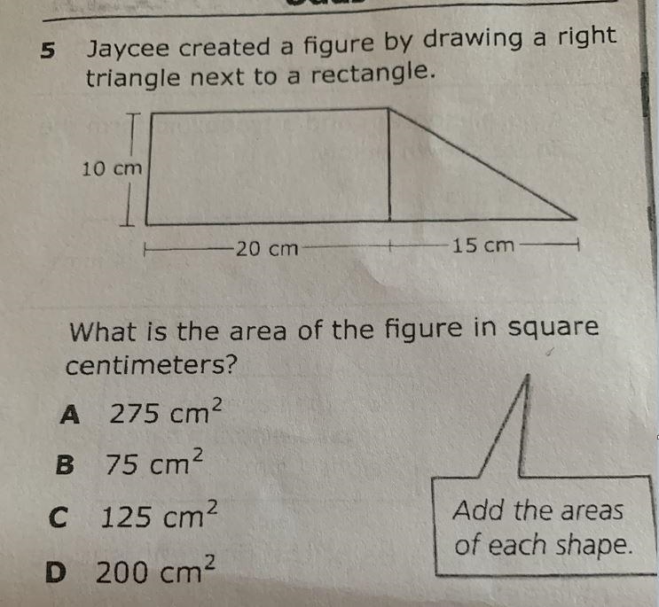 Odds5Jaycee created a figure by drawing a righttriangle next to a rectangle.10 cm-example-1