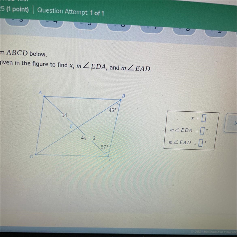 Consider parallelogram ABCD below. Use the information given in the figure to find-example-1