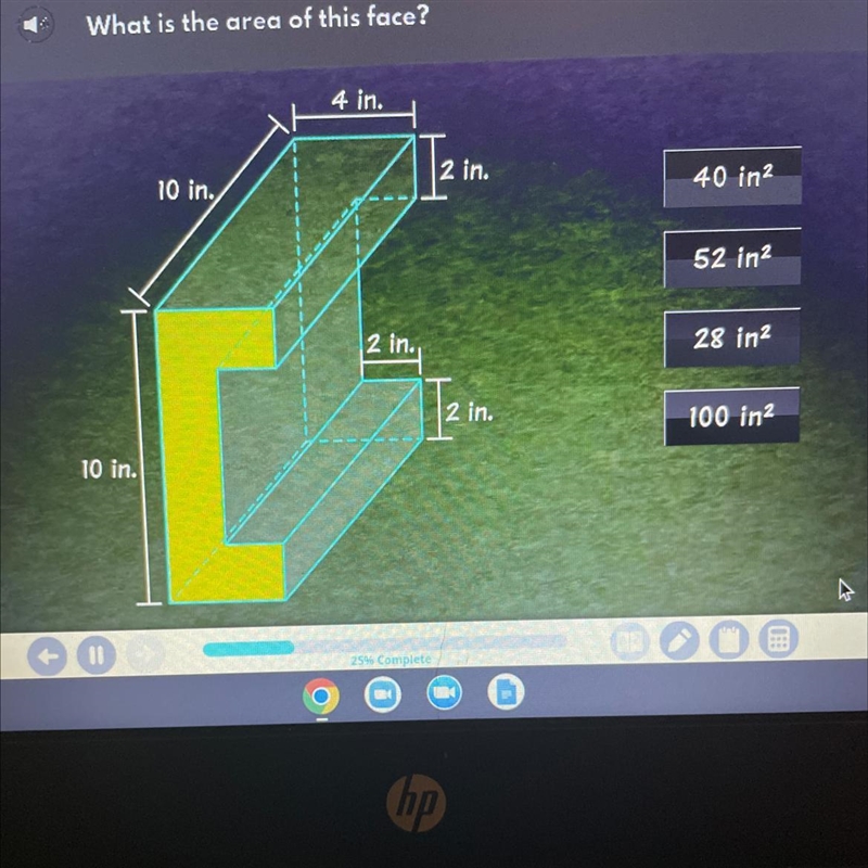 What is the area of this face-example-1