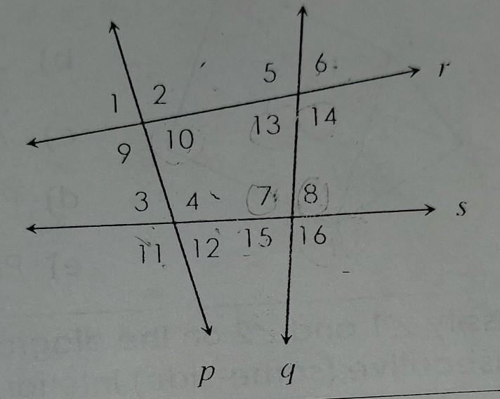 Using the diagram below, classify the angle pairs as corresponding. alternate interior-example-1