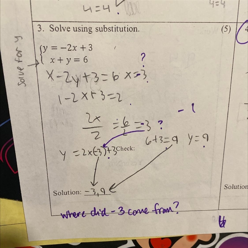 I did this one incorrectly I need to do substitution and show my work-example-1