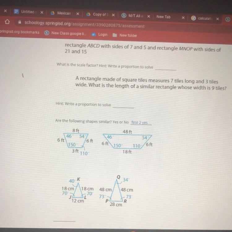 HelppppppppppppppppppRectangle ABCD with sides of 7 and 5 and rectamgle MNOP with-example-1