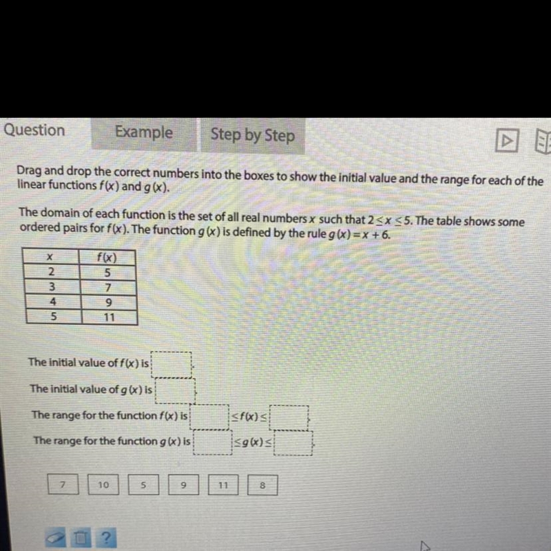 Drag and drop the correct numbers into the boxes to show the initial value and the-example-1