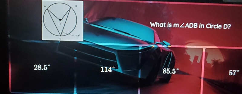 What is mZADB in Circle D? 28.5° 114 85.5° 57°-example-1