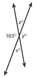 What is the measure of Angle y in this figure? Two intersection lines. All four angles-example-1