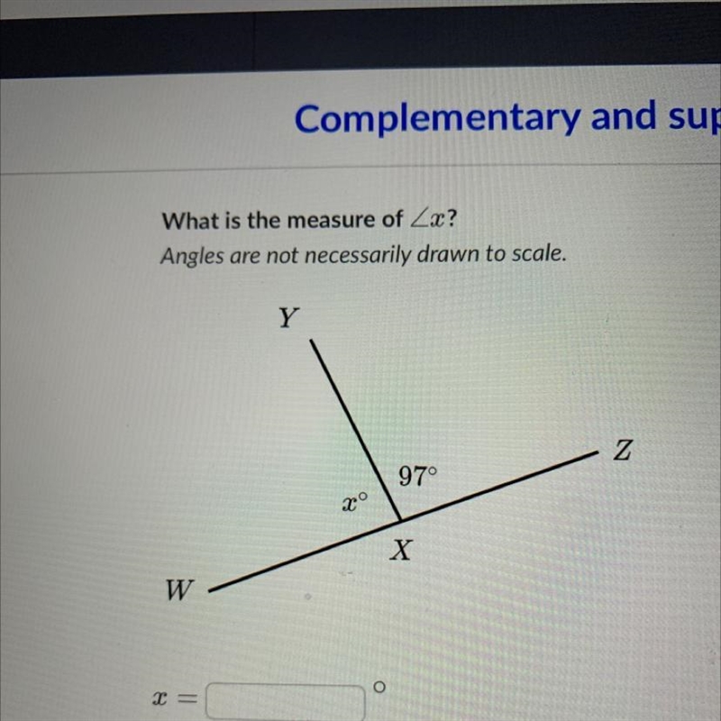 What is the measure of Zx? Angles are not necessarily drawn to scale. Y Z 97 20 X-example-1