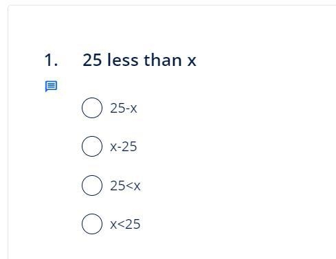 25 less than x..................................-example-1