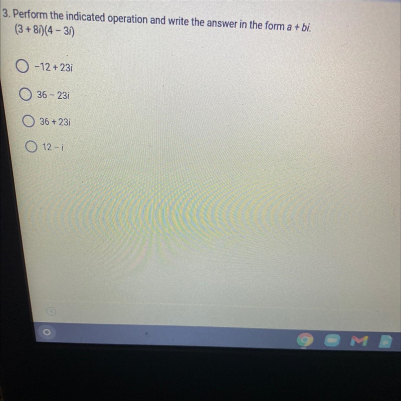 Perform the indicated operation and write the answer in the form A+Bi-example-1