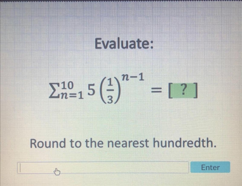 Evaluate geometric series-example-1