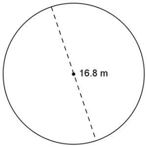 Use 3.14 for pi to estimate the area of a circle. The diameter is given. Round your-example-1