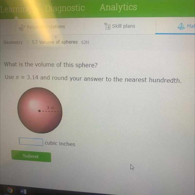 What is the volume of the sphere round to the nearest hundreth-example-1