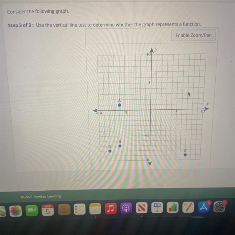 Consider the following graph. Use the vertical line test to determine whether the-example-1