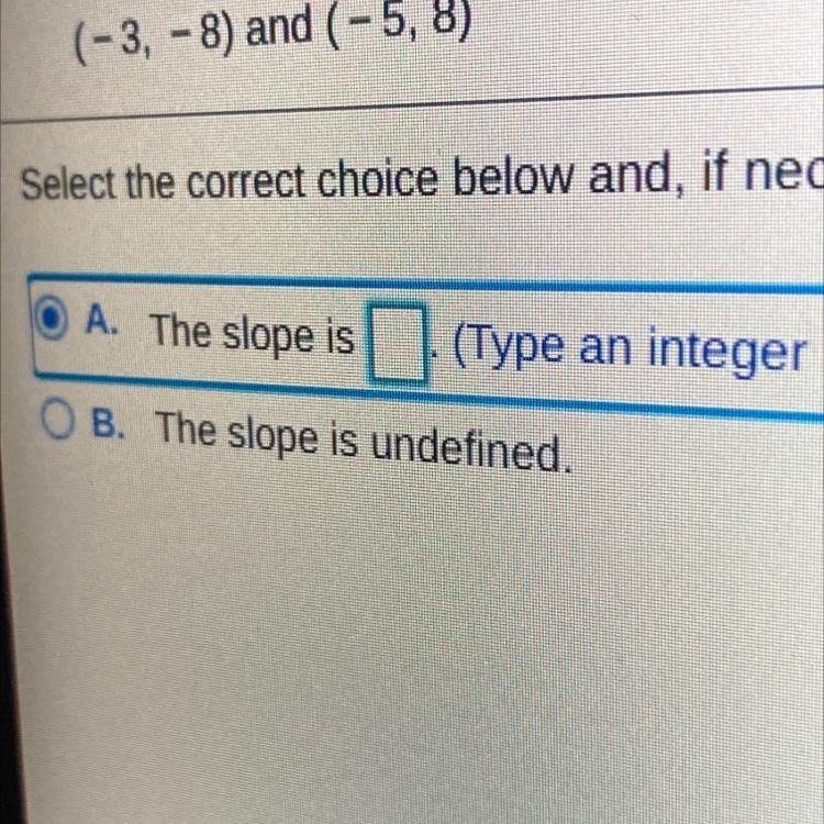 Find the slope of the line that goes through the given points-example-1