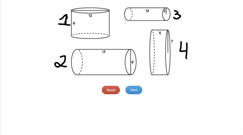 Select all the correct cylinders.Which cylinders have a surface area of approximately-example-1