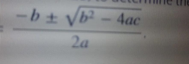 Solve the following quadratic equation using the quadratic formula. (Formula to use-example-1