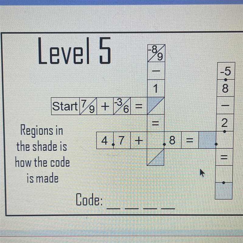 Level 5 escape room 7th grade Regions in the shade is how the code is made-example-1