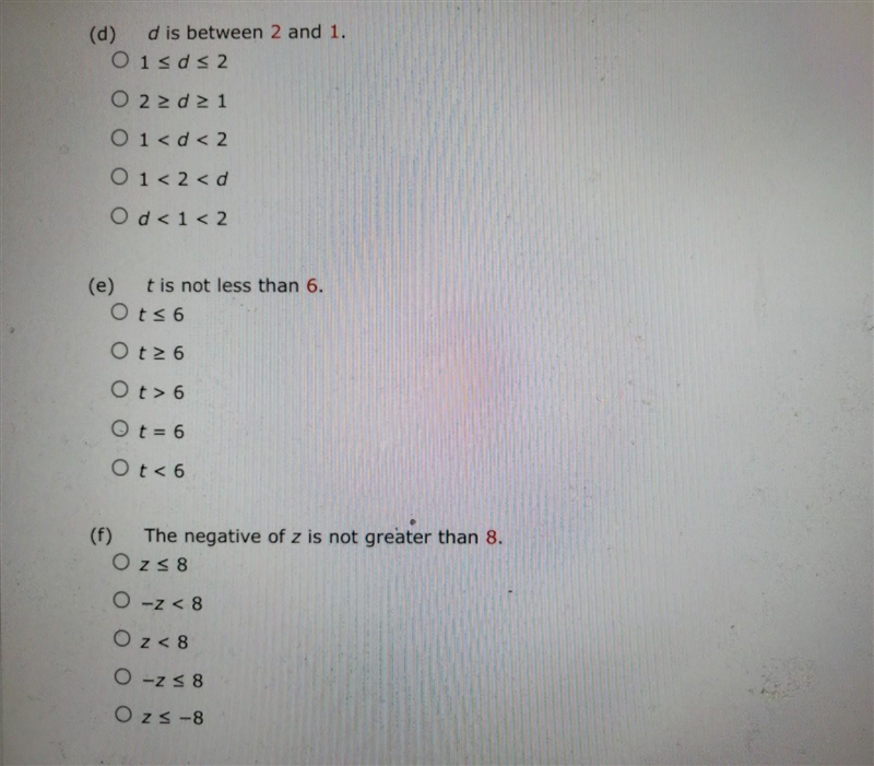 NO LINKS!! Express the statement as an inequality. Part 2​-example-1