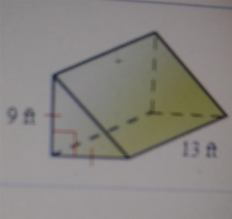 Find the volume of the triangular prism to the right .The volume of the prism is _ ft-example-1