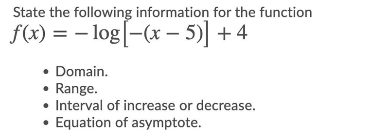 Only answer interval of increase or decrease and equation of asymptote-example-1