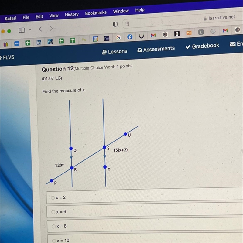 Find the measure of x-example-1