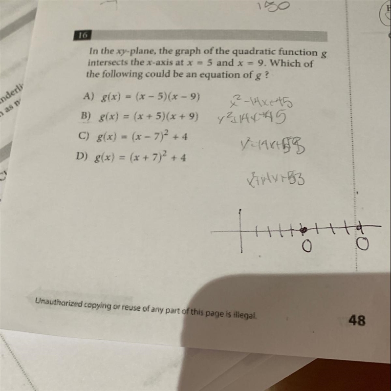 Which of the following could be an equation of g?-example-1