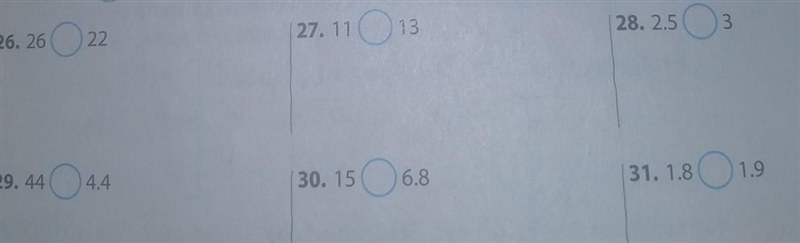 I need help on this!Greater than, less than or equal to?number 28-example-1