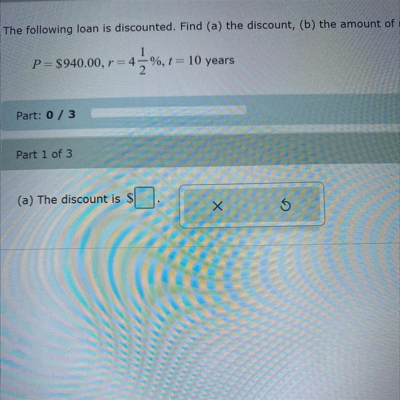 There are 3 parts to this problemb) the amount of money receivedc) the true interest-example-1