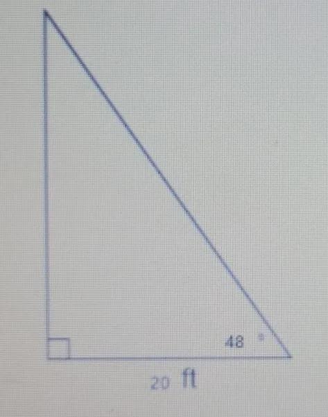 A guy wire supports a tower. The guy wire makes a 48° angle with the ground and touches-example-1