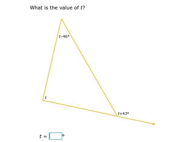 What is the value of t-example-1